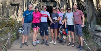 Graham Colver Cycling on the  tour with redspokes